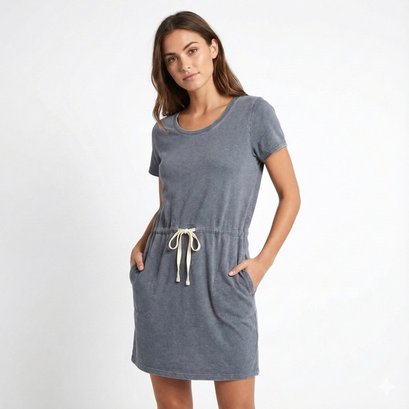 Anthropologie Dresses & Skirts - ANTHROPOLOGIE JANE & DELANCEY Cotton Blend Waist Tie Mini Dress w/ Pockets Sz L